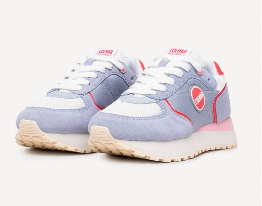 Colmar Originals Travis Block Womens Sneakers Lilac White Size 8 NIB Chunky Sole